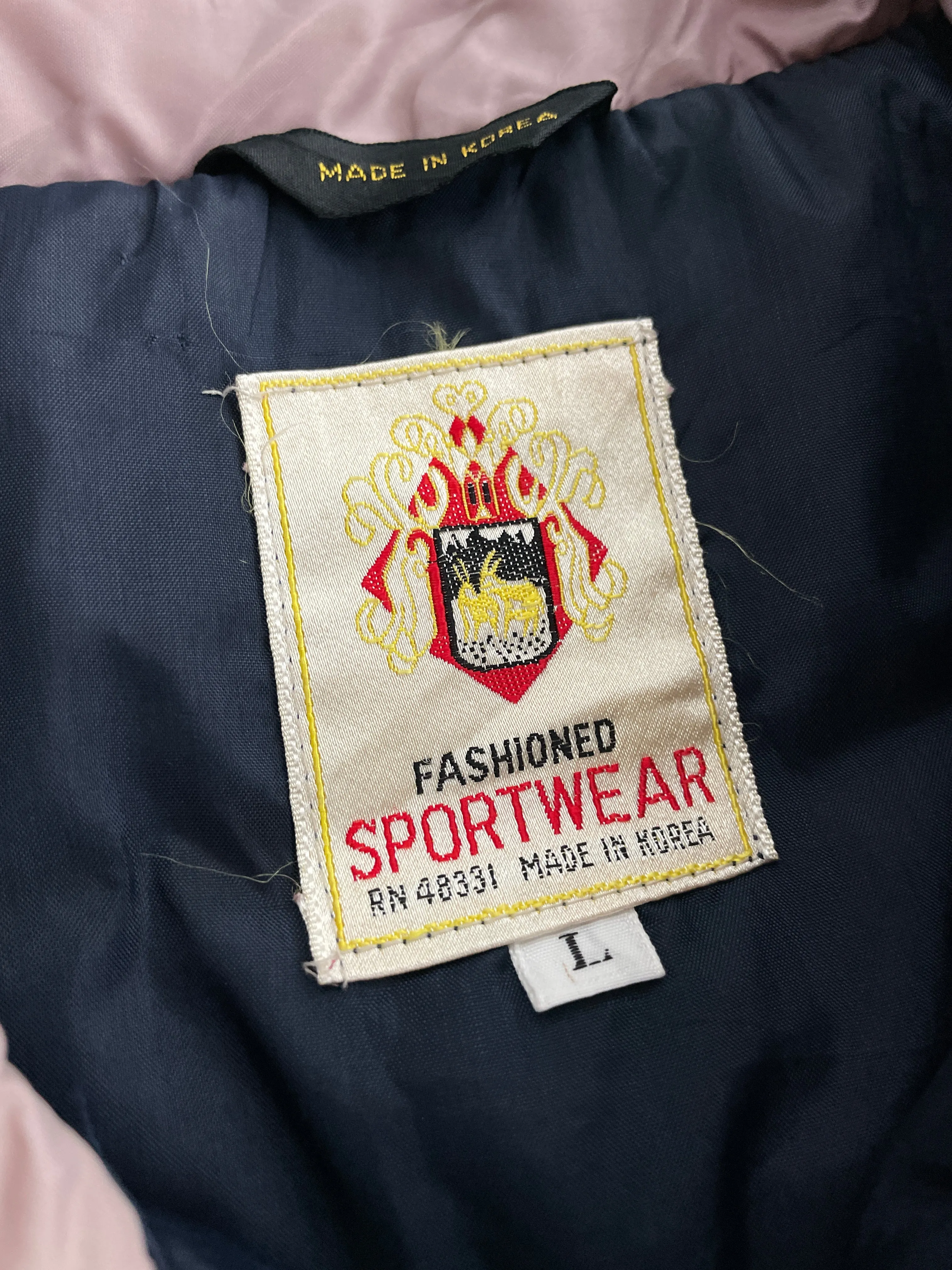 70's Crest Quilted Vest [L]