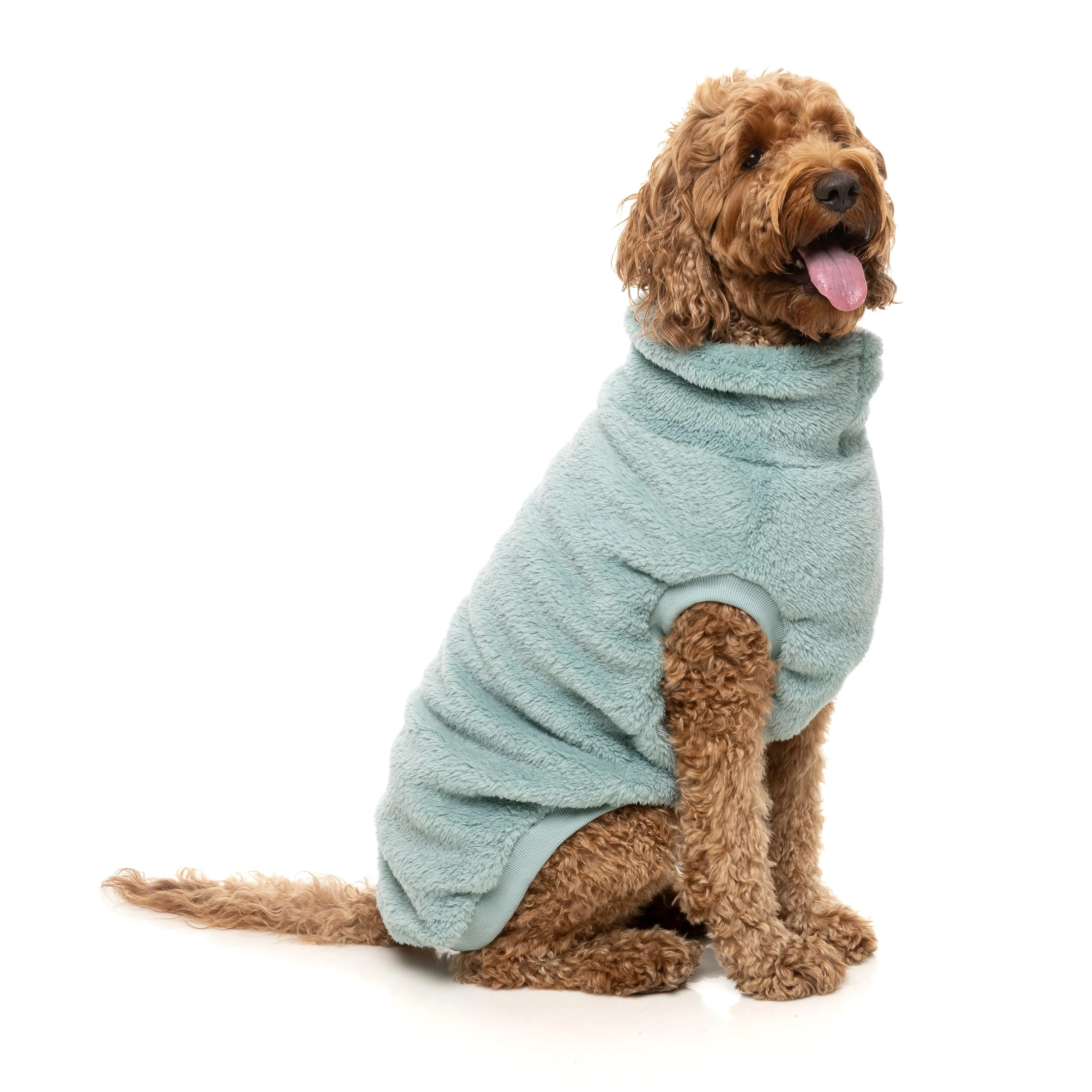 FuzzYard Dog Apparel Turtle Teddy 25 Sweater Arctic Blue Size 7
