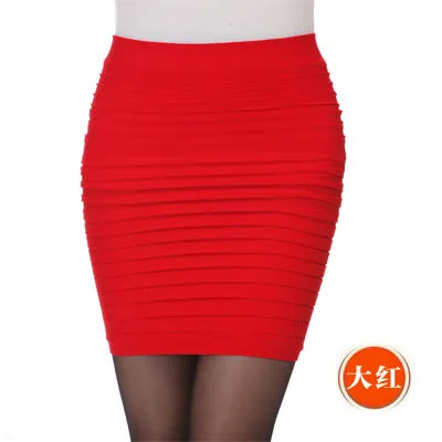 Summer Hip Flattering Women Korean High Waist A-Line Pencil Plus Size Skirt